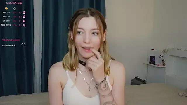 StarryMary — lick my braces close to cam